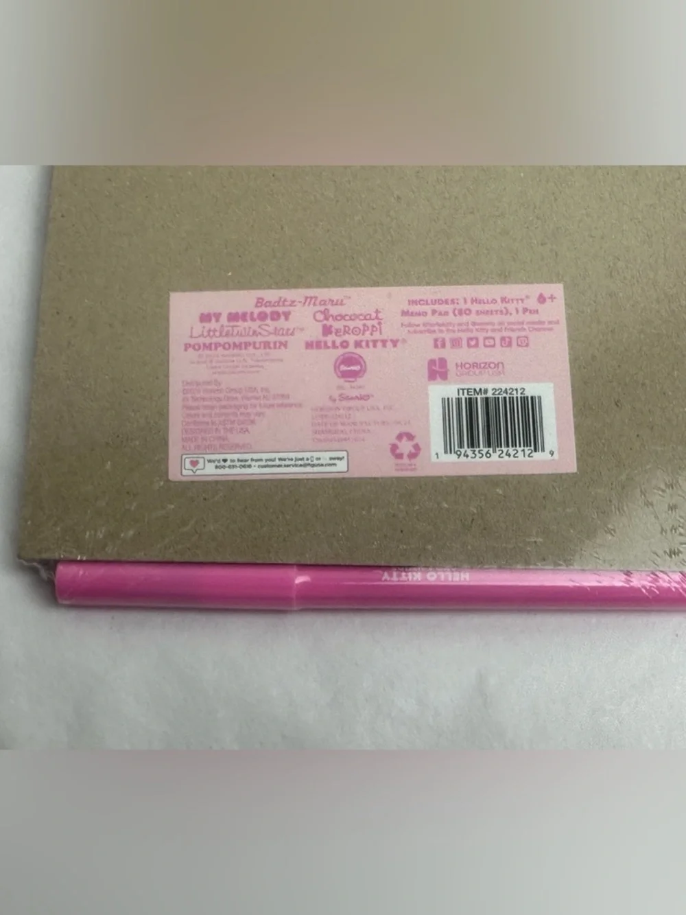 Sanrio Hello Kitty Memo Pad - Pink and White Notes